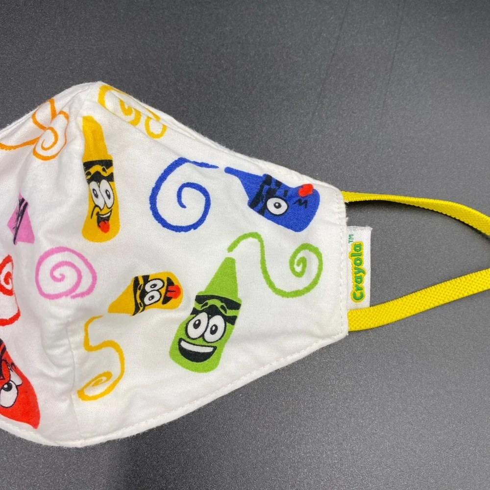 Crayola onesize kids face Mask colorful crayons themed